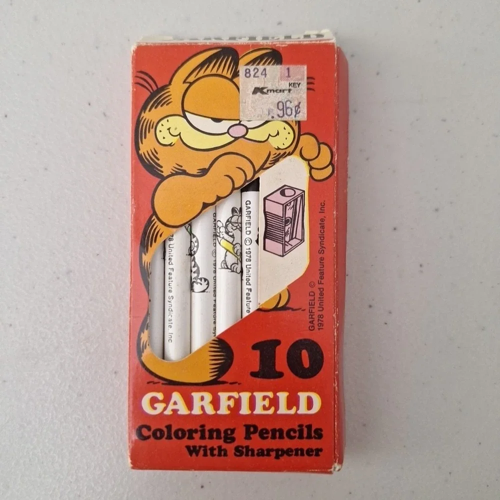 💥‎ 1978 Garfield the Cat Coloring Colored Pencils in Box Brand New 💥